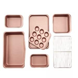 Rose Gold Smart Stack Bakeware 7 Piece