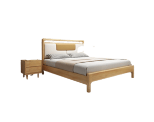 I Furniture soft slats solid wood bed